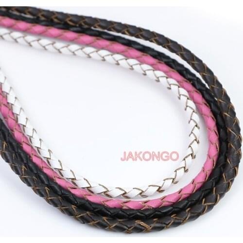JAKONGO 2m/lot Genuine Leather Cord DIY Rope Thread Jewelry Making Decorative Handicrafts Accessories 3mm
