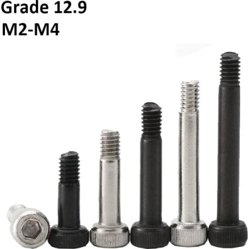 Grade 12.9 Partially Threaded Cup Head Socket Screws Half Tooth Inner Hexagon Bolts Nickel Plating/Black