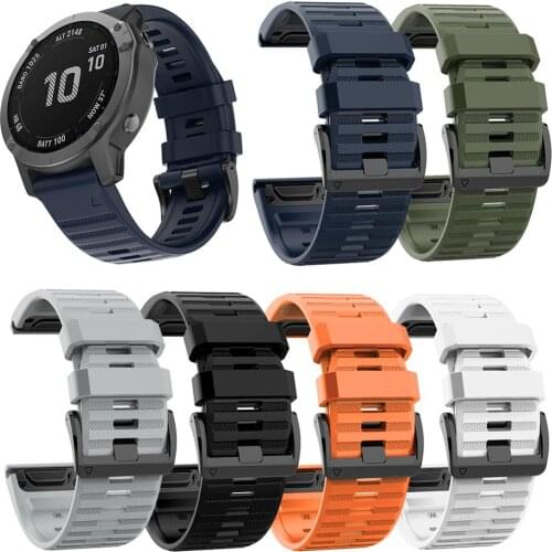 220*26*5mm Silicone Replacement Band Strap for Garmin Fenix 6X 5X 3 D2 Tactix Bravo Adjustable and Soft Watch Band Design
