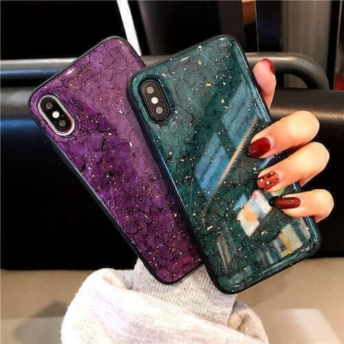 Luxury Glitter Marble Gold Oil Sequins Case For apple iphone 11 Pro Max 12 mini Case Cover For iphone X XR XS Max 7 8 6 6S Plus
