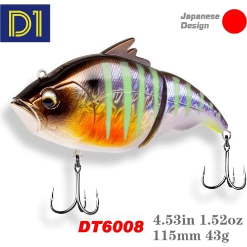 D1 VIB Fishing Lure 115mm 43g Lipless Swimbaits Sinking Vibration High Quality Artificial Hard Bait Fishing Tackle For Bass Pike