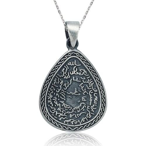 Silver Kıtmir Prayer Drop Necklace