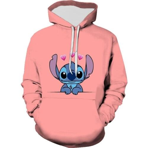 Men Women Children Stitch Hoodies 3D Printed Fashion Sweatshirts Boy Girl Kids Pullover Long Sleeve Streetwear Casual Coat