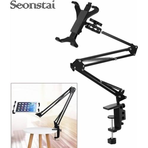 Universal 4 to 13 inch Tablet Stand Holder Long Arm For iPad 2 3 4 Air Mini For Samsung Lenovo Lazy Bed Desk Mount Desktop Clip