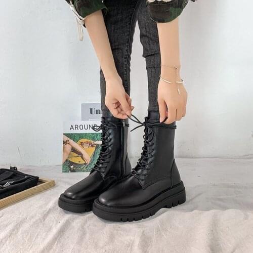 Thicken Women Boots Genuine Leather Women Fur Warm Ankle Boots Motorcycle Shoe Thick Heel Platform Winter Men Booties Mujer