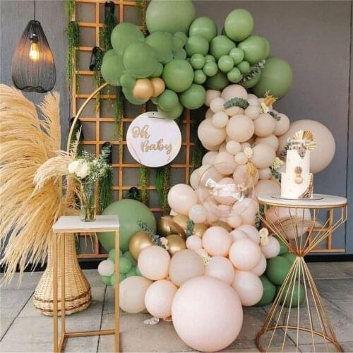 1 Set Pink Green Macaron Balloon Arch Garland Birthday Wedding Party Background Decoration Baby Shower Globos Supplies
