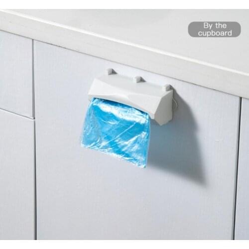 Garbage Bag Storage Box Wall Shelf Wall Hanging Removable Finishing Containe Storage Box Kitchen Garbage Bag Storage Rack