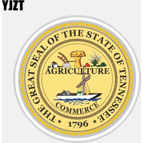YJZT 13CM*13CM Creative Tennessee State Car Sticker Accessories Decal 6-2792