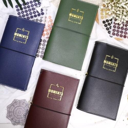 MyPretties Moments PU Travelers Notebook Standard Vintage Travel Journal Notebooks Planners Refills Papers Vintage Stationery