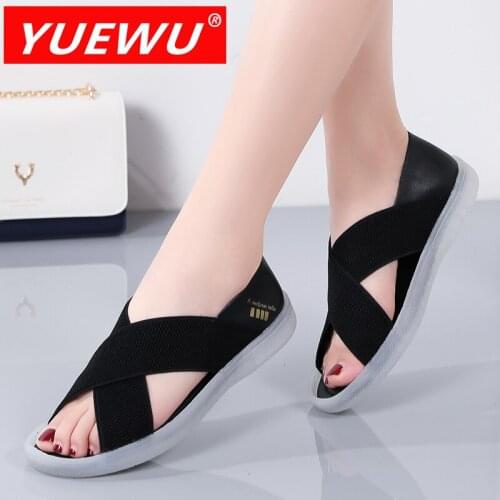 Yuewu Women Flats 2021 Spring Summer Ladies Mesh Flat Shoes Women Soft Breathable Sandals Women Casual Shoes Zapatos De Mujer