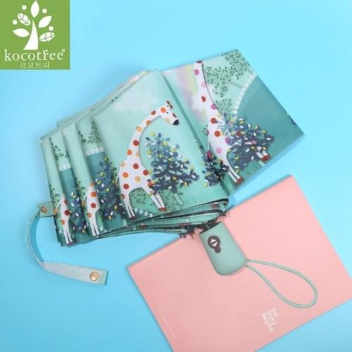 Kocotree Big Strong For Two People Fully Automatic Anti-UV Rain Sunshine Windproof Umbrellas For Women Ladies Fashion Giraffe