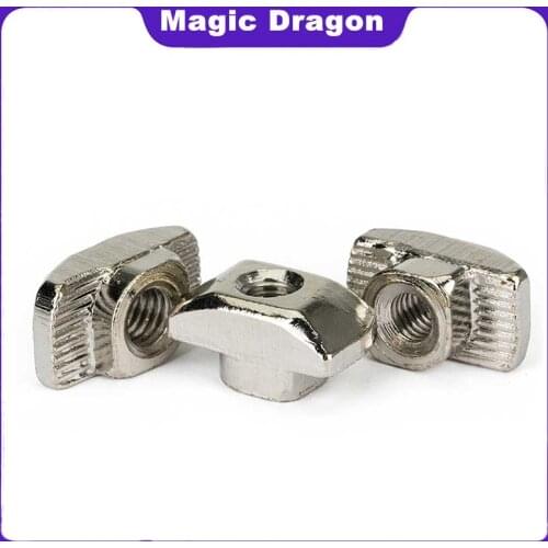 10pcs/Pack M3 M4 M5 M6 M8 Thread T Nut EU Standard Drop In T-Slot Carbon Steel for 2020 3030 4040 4545 Series Aluminum Profiles