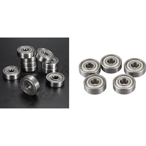 15 Pcs Silver Miniature Ball Bearings, 10 Pcs 627-ZZ 7X22X7mm & 5 Pcs 628Z 8X24X8mm
