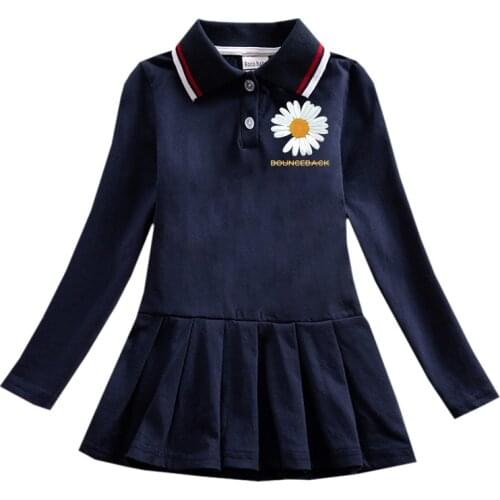 2021 New Girls Dresses Long Sleeve Baby Girls Winter Dresses Kids Cotton Clothing Casual Dresses for 2-8 Years Children