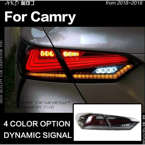 Car Styling for Toyota Camry Tail Light 2018 New Camry XV60 LED Tail Lamp LED Stop DRL Rear Lamp Dynamic Turn Signal Reverse