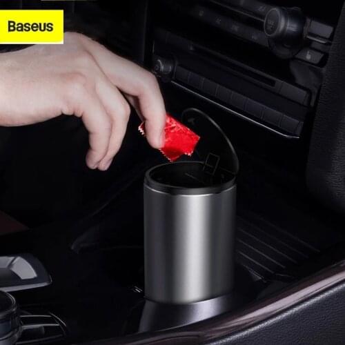 Xiaomi Baseus Car Trash Bin Can Car Interior Rubbish Bag Garbage Container Storage Box Bucket Auto Accessories
