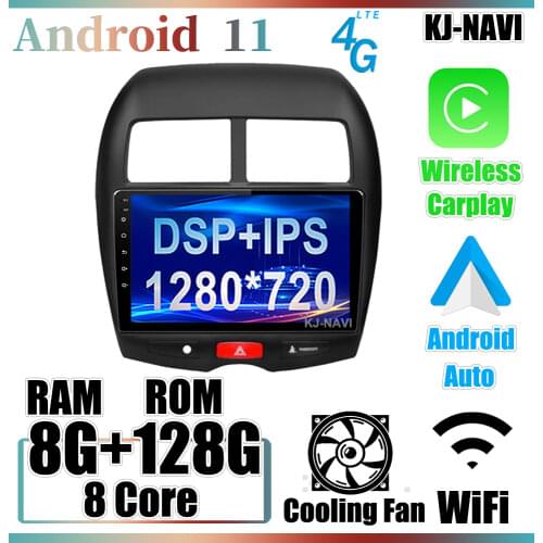 10.1" IPS DSP Android 11 Car Radio Player Carplay For Mitsubishi ASX 2010-2018 Years GPS Navigation Multimedia 4G Wifi