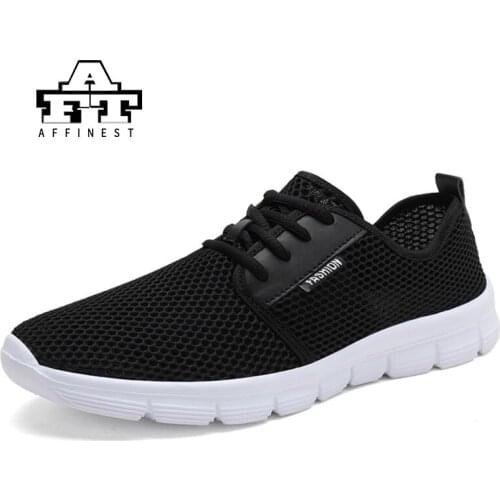 Brand Sport Shoes Men Ultralight Breathable Mesh Lace-up Sneakers Male Outdoor Non-slip Running Shoes Walking Jogging Trainers
