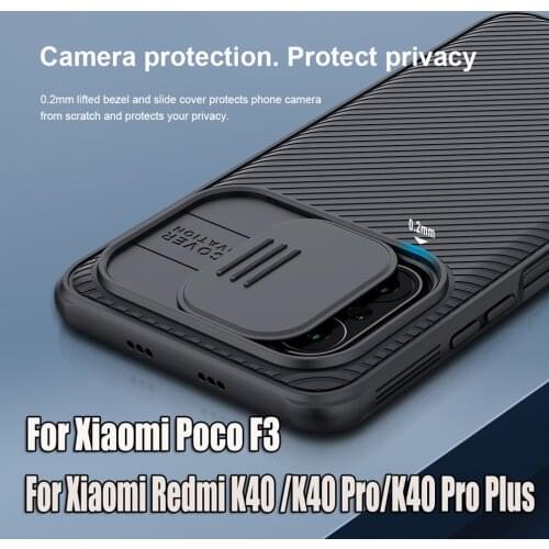 For Xiaomi Redmi K40 Poco F3 Case Nillkin CamShield Pro Camera Protection Case For Redmi K40 Pro+ Plus Classic Lens Cover