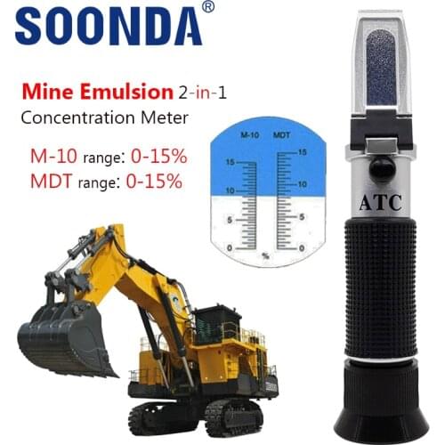 2-in-1 Emulsion Refractometer Detect 0-15% Emulsified oil MDT/M-10 Concentration Meter For Coal Mine Stand Support Rust-proof