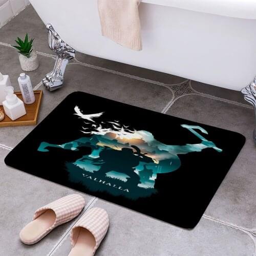 Valhalla Vikings 3D Print Doormats Rectangle Non-Slip DoorMat Bedroom Kitchen Entrance Print Door rugs Dropshipping