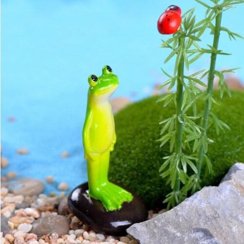Cute Animal Frog Home Micro Fairy Garden Gnomes Figurines Kawaii Miniatures/terrarium Dollhouse Decor Ornaments DIY Accessories