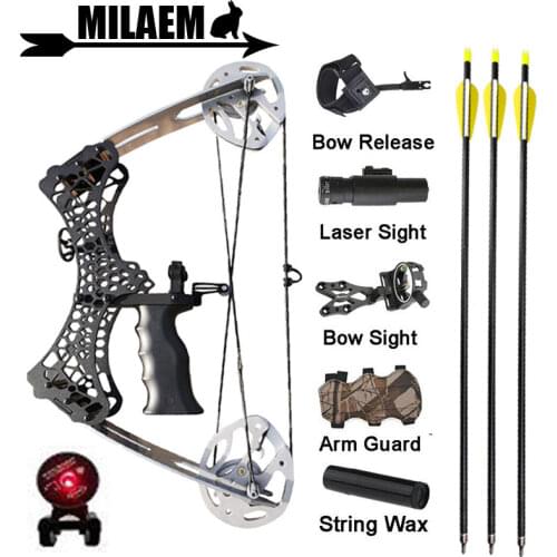 Archery Mini Compound Bow Arrows Set 35lbs Bowfishing 23inch Aluminum Arrow Right Left Hand Hunting fishing Shooting Accessories