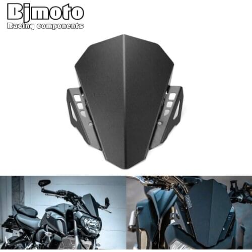 BJMOTO MT/FZ 07 Motorcycle Street Bike Windshield Aluminum Windscreen For Yamaha MT-07/FZ-07 MT07 FZ07 2014-2017 2018 2019 2020