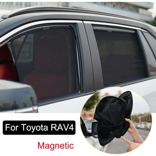 New For Toyota RAV4 Magnetic Side Window Sunshade 2020 2019 Car Sun Shade Curtain Visor Shield Sunscreen Insulation Accessories