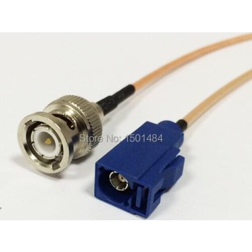 New BNC Male Plug Connector Switch FAKRA Convertor RG316 Wholesale Fast Ship 15CM 6" Adapter