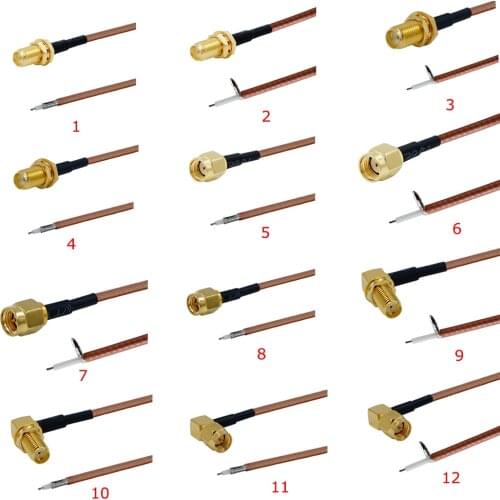 Single End SMA Connector PCB Solder Pigtail RG316 Cable for WIFI Wireless Router GPS GPRS Low Loss Jack Plug Wire Connector