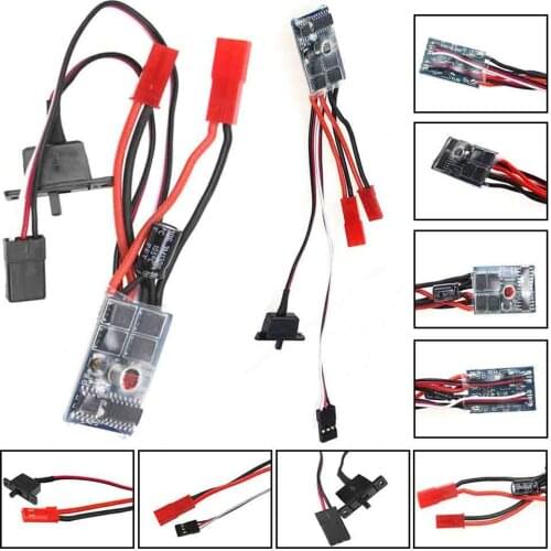 RCTOYFUN 1pcs 10A Brushed ESC Two Way Motor Speed Controller With Brake/Without Brake For 1:16 1:18 1:24 RC Car Boat Tank F05427