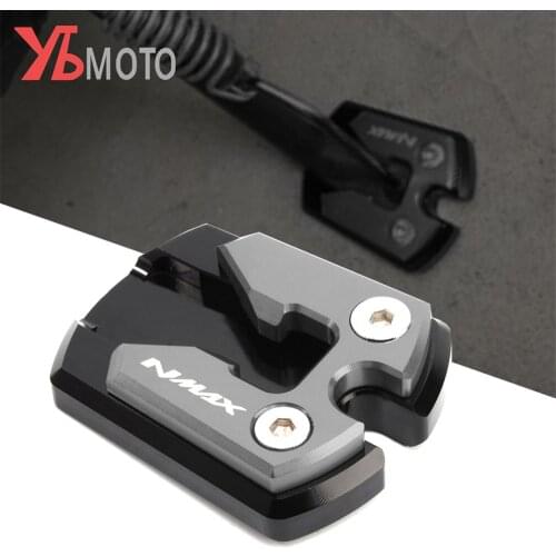 With"NMAX"logo Side Stand Enlarge Plate Kickstand Extension Pad For Yamaha NMAX155 N-MAX155 NMAX 155 2015-2019 2016 2017 2018