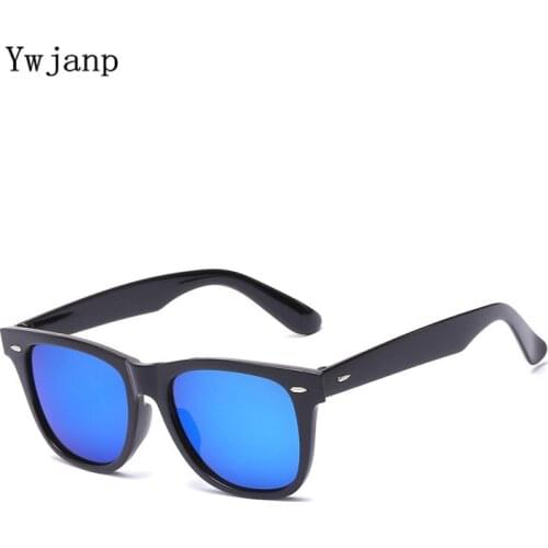 Ywjanp Hot Rays Sunglasses Women Popular Brand Designer Retro men Summer Style Sun Glasses Rivet Frame Colorful Coating Shades