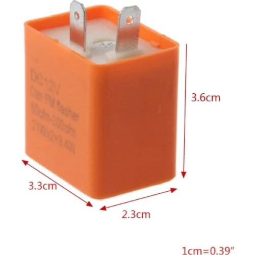 12V 2 Pin Motorcycle Blinker Adjustable LED Flasher Relay Turn Signal Indicator