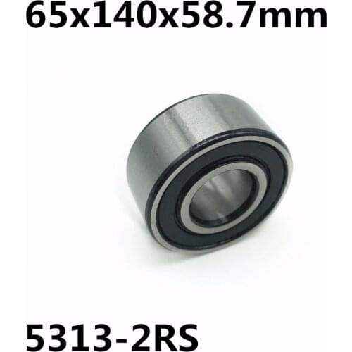 5313-2RS 65x140x58.7 mm 1Pcs Double row angular contact bearings 5313 High quality