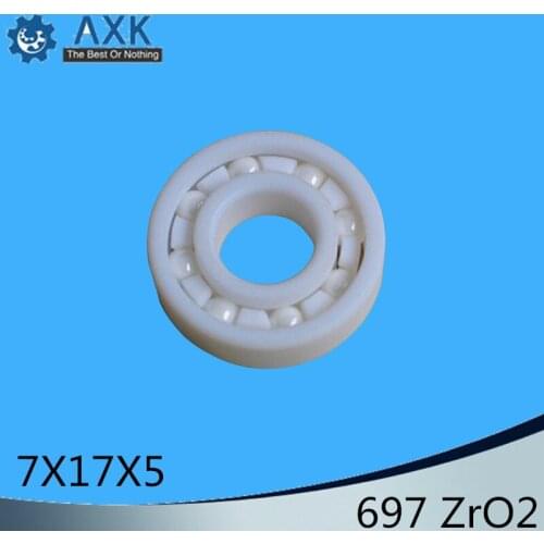 697 Full Ceramic Bearing ( 1 PC ) 7*17*5 mm ZrO2 Material 697CE All Zirconia Ceramic 619/7 Ball Bearings