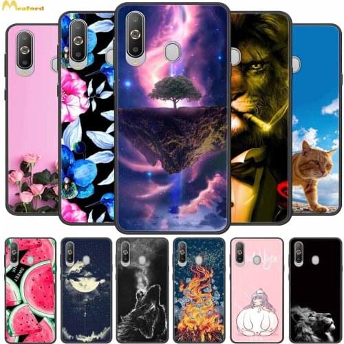 For Samsung A8s Case Lion Silicone Soft Phone Cover For Samsung Galaxy A8 Plus / A8 2018 Case A 8S G887F Black Bumper Back TPU