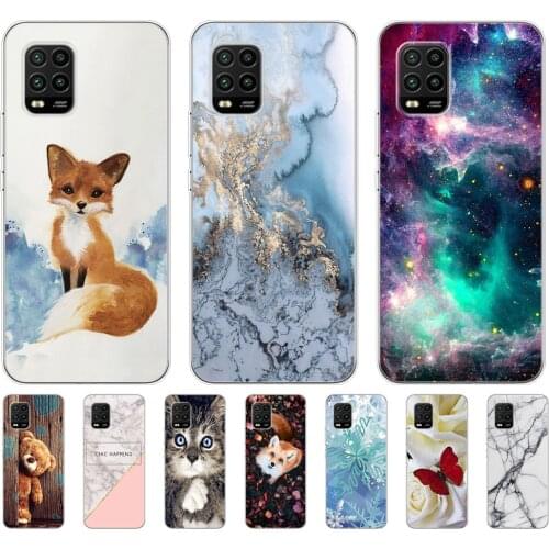 For xiaomi mi 10 lite case 6.57" soft silicon tpu cover for xiaomi mi 10lite 5g coque bumper funda full 360 protective cartoon