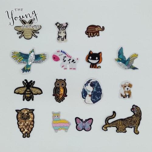 Hot sale Cartoon Hot melt adhesive Applique Embroidery Iron on patch Badges DIY Sewing Clothing Craft Accessories C6211-C6227