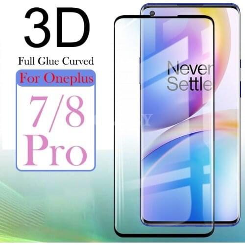 3D curved film oneplus8 pro protective glass for oneplus 8 7 pro 7 8pro 7pro Screenprotector oneplus8pro tempered glas Full glue