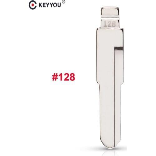 KEYYOU #128 Metal Flip KD Blank Uncut Key Blade Flip Remote Key Blade NO. 128