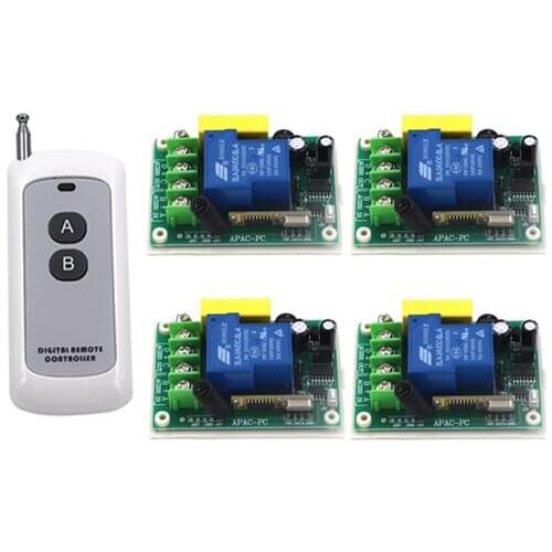 AC220V 1 CH Channel 30A AC RF Wireless Remote Control Module Switch Relay Set With Receiver For Light Lamp Garage Gate SKU: 5235