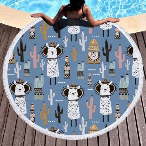 Cartoon cute alpaca Microfiber towel Sea beach towel Pareo beach Large beach towel beach towel Bath towels large beach towels