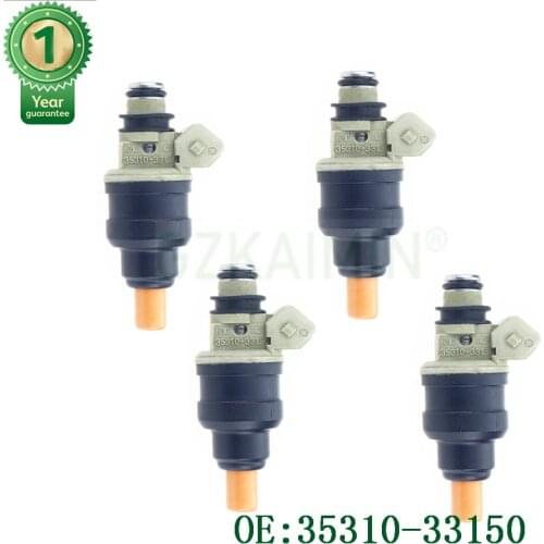 Set of 4 Top quality Fuel Injector/ Injection Valve 35310-33150 3531033150 1992-1995 for Hyundai Sonata 2.0L