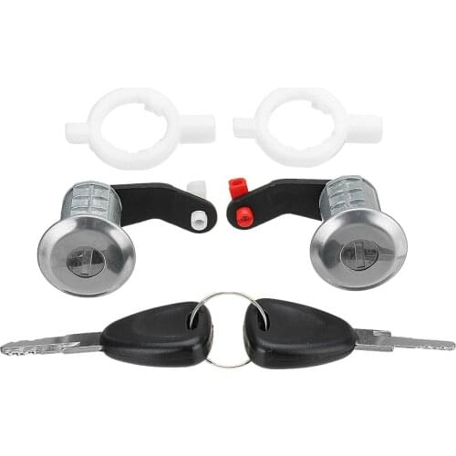 4 PCS/Set Black+Silver ABS+Metal Lock Set Door Barrel 7701470944 7701470945 For Renault Master 1998-2016