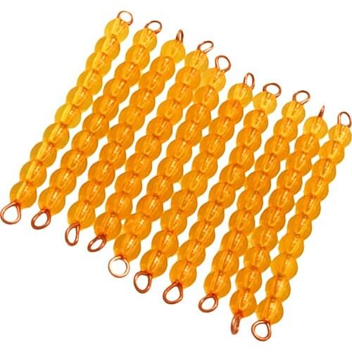 Montessori Kids 1-100 Counting Learning Training Toy 10pcs Ten-beads Bar