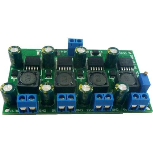 3A 4CH 4.5-30V to 3.3V 5V 12V DC DC Step-Down Buck Converter Module LM2596 AMS1117 7805 7812 MP2307 MP1584