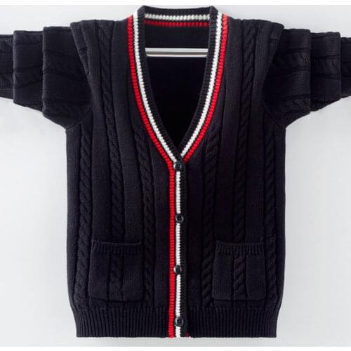 Hot Boys big kids sweater cardigan boys cotton sweater jacket spring and autumn new childrens knit sweater Korean fashion coat