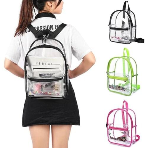 Transparent PVC Women Backpack Fashion Waterproof Outdoor Clear Shoulder Bag Travel School Backpack Children Girls Backpack